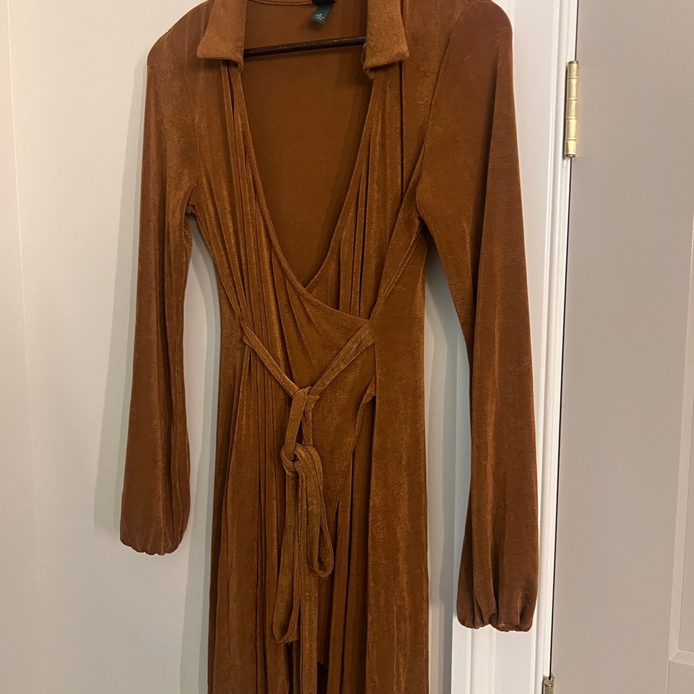 Wild Fable Brown Wrap Dress